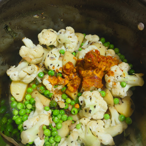 
mixed vegetable khichdi